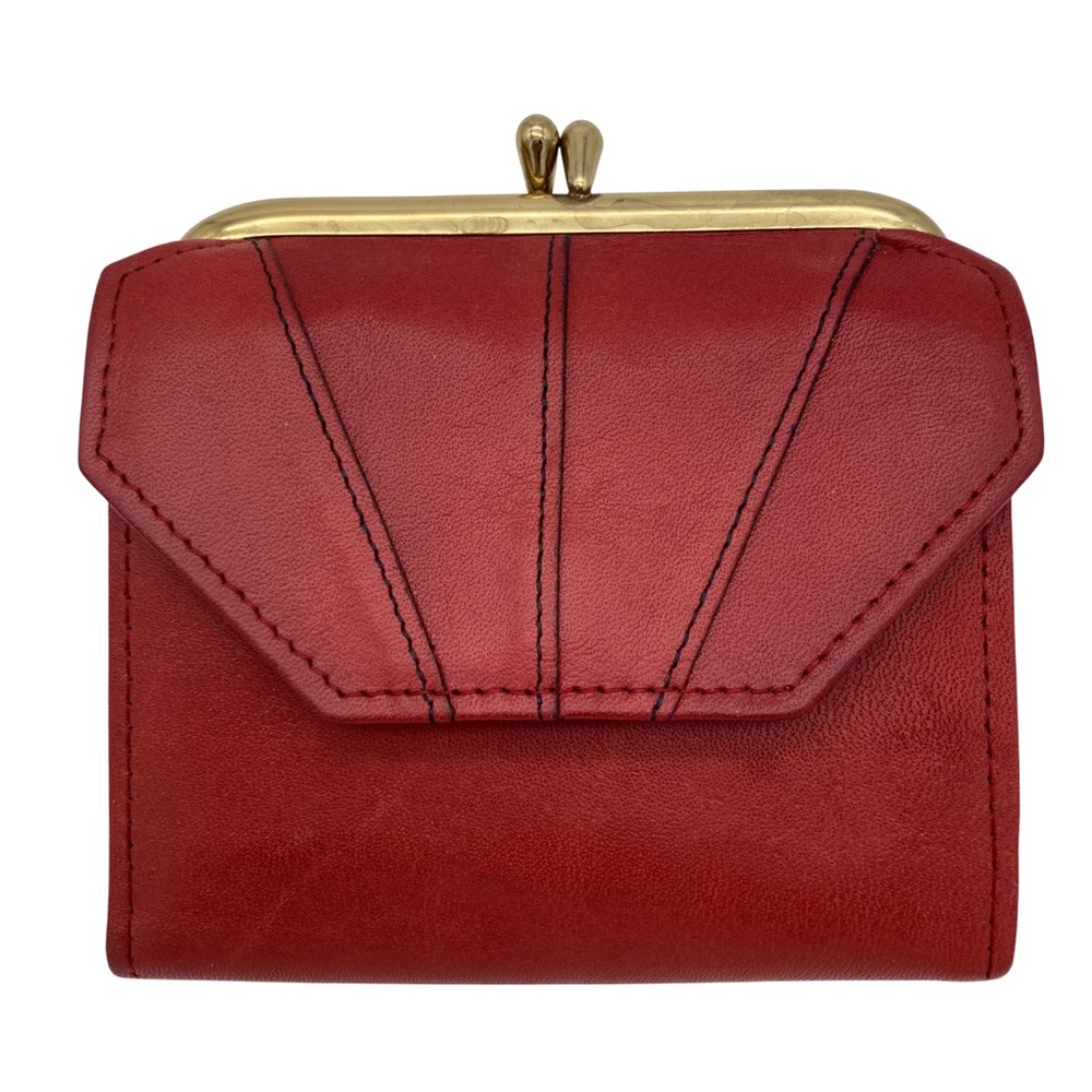 Vintage Princess Gardner Red Leather Wallet with Kisslock